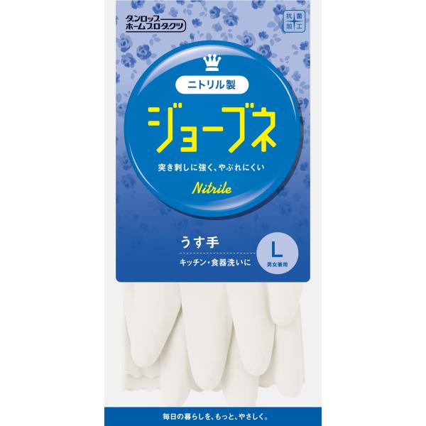 DUNLOP ダンロップホームプロダクツ ジョーブネ ニトリルうす手 Ｌホワイト NBRULW