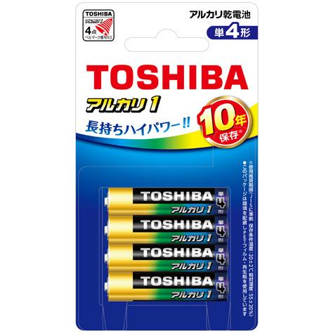 TOSHIBA/東芝 アルカリ乾電池 アルカリ1 単4形 4本入フック LR03AN 4BP