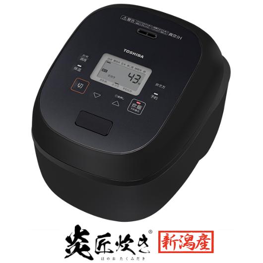 TOSHIBA 東芝 RC-10RWB-K(グランブラック)　真空IH 炎匠炊き 新潟産 ジャー炊飯...