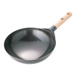 　 ＳＡ鉄プレス木柄北京鍋 ３０cm