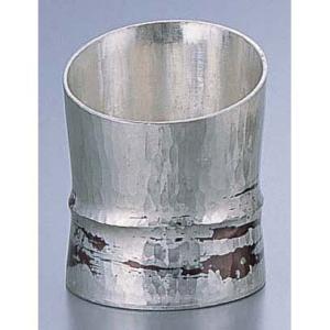 TKG 遠藤商事 TKG 銅錫被 刷毛目竹形1ツ節ぐい呑 斜カット SG005 80?