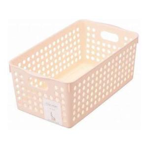 inomata イノマタ化学 ストックバスケット 幅16.6×奥行29.3×高さ11.5cm ライトピンク