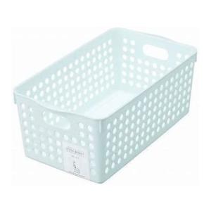inomata イノマタ化学 ストックバスケット 幅16.6×奥行29.3×高さ11.5cm ライトブルー