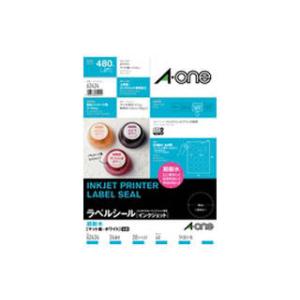 A・one エーワン ラベルシール インクジェット 超耐水マット紙 ホワイト A4 24面 6242...