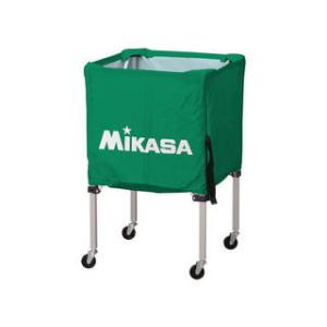 MIKASA/ミカサ 器具 ボールカゴ 箱型・小（フレーム・幕体・キャリーケース3点セット） グリーン BCSPSS-G｜murauchi
