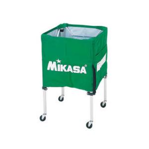 MIKASA/ミカサ 器具 ボールカゴ 箱型・小（フレーム・幕体・キャリーケース3点セット） ライトグリーン BCSPSS-LG｜murauchi