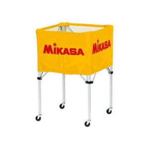 MIKASA/ミカサ 器具 ボールカゴ 箱型・大（フレーム・幕体・キャリーケース3点セット） イエロー BCSPH-Y｜murauchi