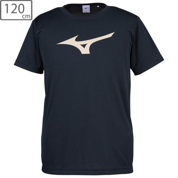 ミズノ mizuno  【ジュニア】ビッグロゴＴシャツ 【ブラック×ゴールド】【120サイズ】 32...