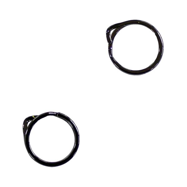 KONTEC コンテック 指や爪にやさしいキーリング 15mm ブラック AP-44