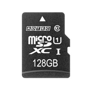 ADTEC アドテック  microSDXCカード 128GB UHS1 SD変換アダプタ付 AD-MRXAM128G/U1｜murauchi