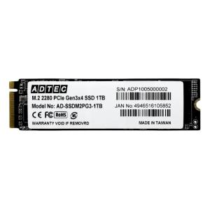 ADTEC アドテック AD-SSDM2PG3-1TB 3D NAND PC内蔵用M.2 Gen3x...