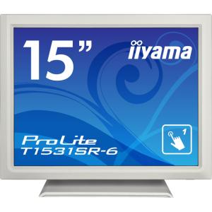 iiyama 飯山 XGA対応 15型タッチパネル液晶ディスプレイ/D-sub、HDMI、DP/ピュアホワイト/スピーカー T1531SR-W6｜murauchi