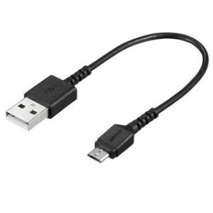 BUFFALO/バッファロー  USB microBケーブル スリム 0.1m ブラック BSMPC...