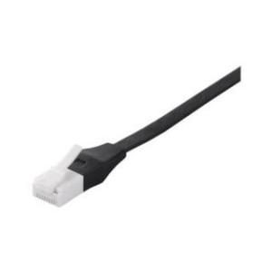 BUFFALO/バッファロー  ツメの折れないLANケーブル カテゴリー6 ストレート フラット 2m ブラック BSLS6FU20BK2