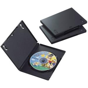ELECOM エレコム DVDトールケース 1枚収納 3枚セット ブラック CCD-DVD01BK｜murauchi