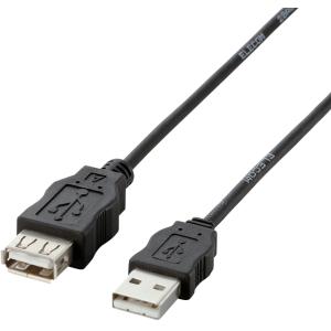 ELECOM エレコム EU RoHS指令準拠USB延長ケーブル 0.5m ブラック USB-ECOEA05｜murauchi