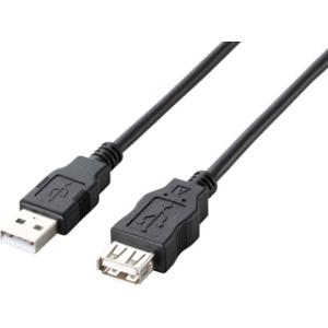 ELECOM エレコム  U2C-JE05BK エコUSB2.0延長ケーブル（AM-AFタイプ）[ブラック] 0.5m｜murauchi