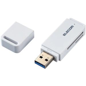 ELECOM エレコム メモリリーダライタ/USB3.0対応/直挿し/SD系専用/ホワイト MR3-D011WH｜murauchi