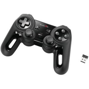 ELECOM エレコム  無線ゲームパッド/13ボタン/Xinput/振動/連射/高耐久 JC-U4113SBK ブラック｜murauchi