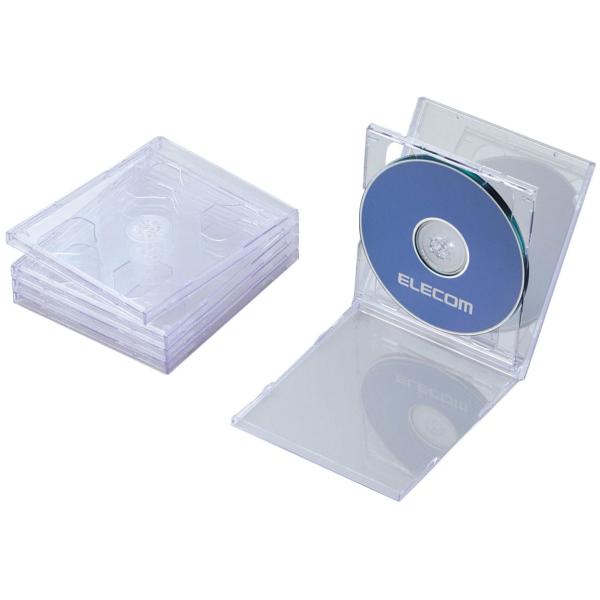 ELECOM エレコム  Blu-ray/DVD/CDプラケース/2枚収納/5パック/クリア  CC...