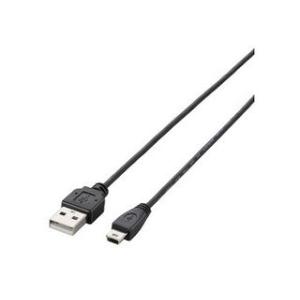 ELECOM エレコム  USB2.0ケーブル/A-miniBタイプ/極細/0.5m/ブラック U2...