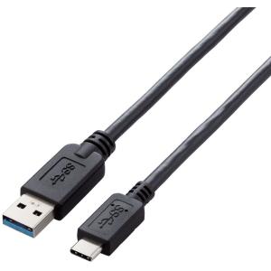 ELECOM エレコム USB3.1ケーブル/A-Cタイプ/ノーマル/2m/ブラック USB3-AC20BK｜murauchi