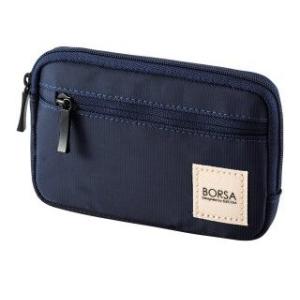 ELECOM エレコム  【BORSA/ボルサ】【スリムタイプ】マルチ収納ポーチ ネイビー BMA-...