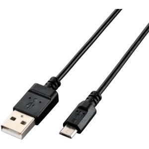ELECOM エレコム  microUSBケーブル/USB2.0/エコパッケージ/0.6m/ブラック U2C-JAMB06BK｜murauchi