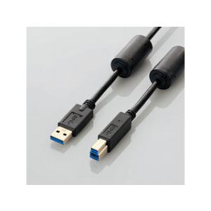 ELECOM エレコム  フェライトコア付き USB3.0ケーブル(A-B)/3.0m/ブラック U...