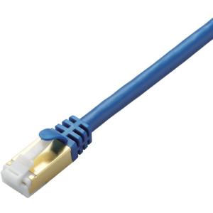 ELECOM エレコム CAT7 ツメの折れないLANケーブル 10m ブルーメタリック LD-TWST/BM100｜murauchi