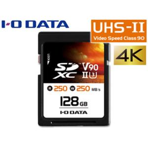 I・O DATA アイ・オー・データ  UHS-II UHSスピードクラス3/Video Speed Class 90対応 SDXCメモリーカード 128GB SD2U3-128G｜murauchi