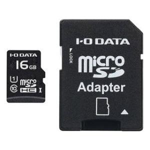 I・O DATA アイ・オー・データ UHS スピードクラス1対応microSDHCカード 16GB SDカード変換アダプタ付き MSDU1-16GR｜murauchi