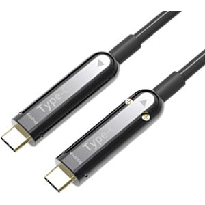 スペクトル DP Alt Mode対応、映像音声転送/USB Type-C光ハイブリッド延長ケーブル...