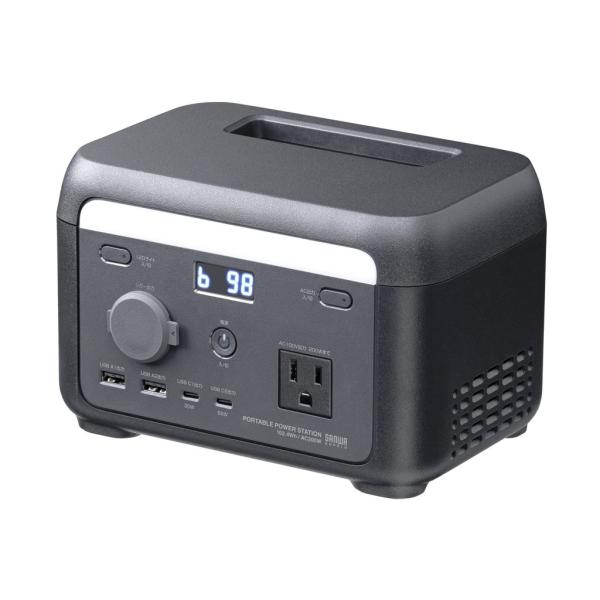 サンワサプライ BTL-RDC45 ポータブル電源 102.4Wh AC200W リン酸鉄リチウム ...