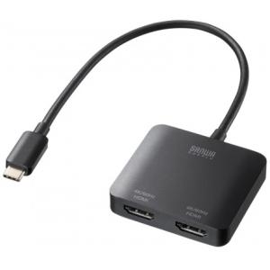 SANWA SUPPLY サンワサプライ USB-CからHDMIへ変換 HDMIx2 4K/60Hz...