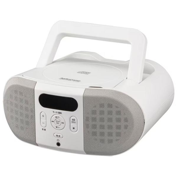 OHM オーム電機 RCR-230N AudioComm CDラジオ 2電源対応 白 03-5555