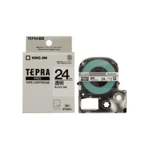 KINGJIM/キングジム ST24K テプラPRO用テープ 透明・黒文字