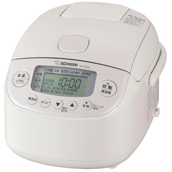 ZOJIRUSHI 象印 NP-RU05-WA(ホワイト)　圧力IH炊飯ジャー「極め炊き」 3合炊き