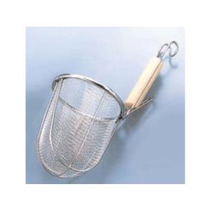 HOMMA 本間冬治工業 【弁慶】１８−８　木柄　うどん揚　丸底　大（φ１３７）