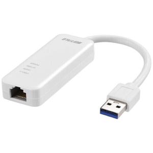 BUFFALO バッファロー  Giga対応 Type-A USB3.2(Gen1)用LANアダプター ホワイト LUA5-U3-AGTE-WH｜murauchi