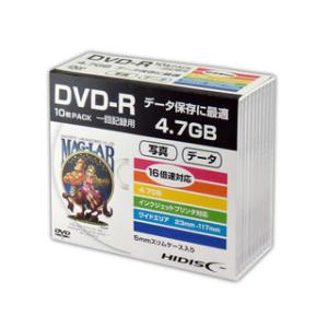 HIDISC/ハイディスク 10Pスリムケース DVD-R/4.7GB/一回記録用 HDDR47JN...