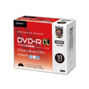 HIDISC/ハイディスク  HIDISC DVD-R DL 1回 CPRM対応 録画用 インクジェットプリンタ対応10枚 スリムケース入り HDDR21JCP10SC｜murauchi