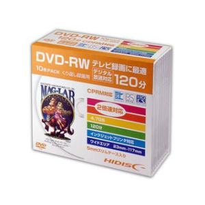 HIDISC/ハイディスク 10Pスリムケース DVD-RW/4.7GB/くり返し録画 HDDRW1...