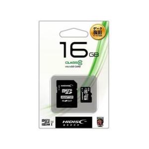 HIDISC/ハイディスク  microSDHCカード 16GB Class10 UHS-I HDMCSDH16GCL10D SD変換アダプタ/収納ケース付き｜murauchi