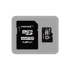 HIDISC/ハイディスク  microSDHCカード 8GB CLASS10 UHS-1対応 高速転送 Read70 HDMCSDH8GCL10JP3 ※SD変換アダプタ付き｜murauchi