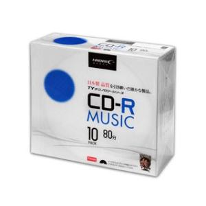 HIDISC/ハイディスク  【TYテクノロジーシリーズ】HIDISC CD-R 音楽用 ホワイトワイドプリンタブル 10枚 TYCR80YMP10SC｜murauchi