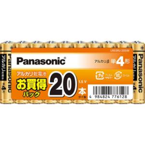 Panasonic パナソニック  LR03RJ20SW　アルカリB　単4　20個｜murauchi