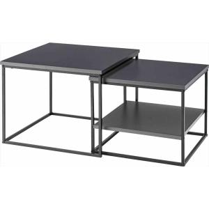 東谷 ROOM ESSENCE スクエア ネストテーブル ダークグレー COU-003DGY