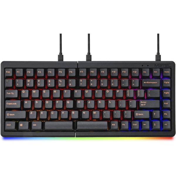 Mistel ミステル MD770 RGB エルゴノミック メカニカルキーボード 左右分離型 (英語...