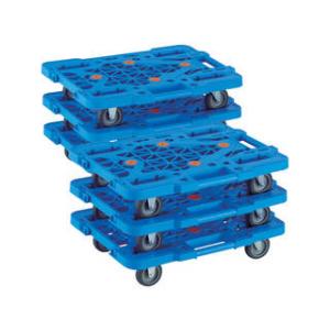 TRUSCO トラスコ中山 ルートバンメッシュタイプ 515X385 4輪自在 ストッパー付 青 M...